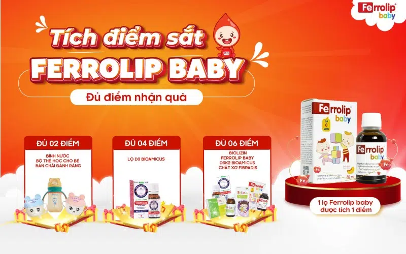 Tích điểm sắt Ferrolip Baby