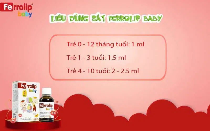 cách dùng Ferrolip baby - liều dùng Ferrolip baby