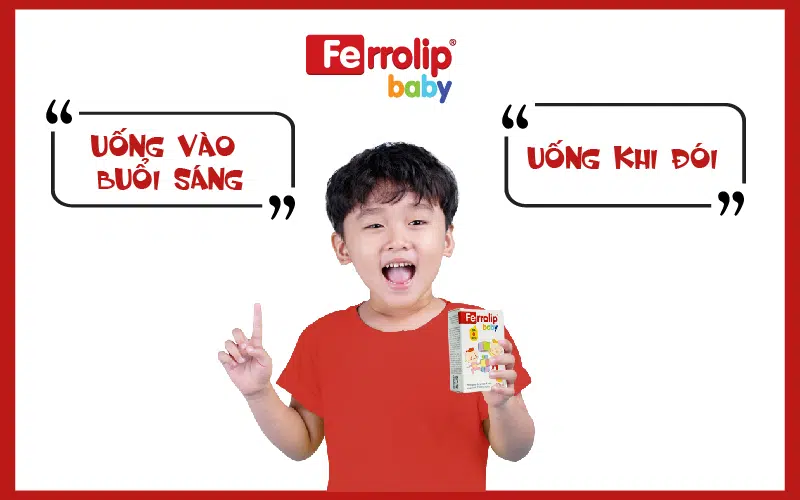 Ferrolip Baby nên uống lúc nào