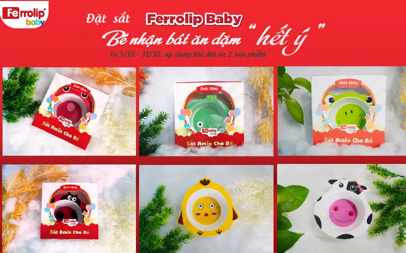 Tặng bát ăn dặm khi mua Ferrolip baby