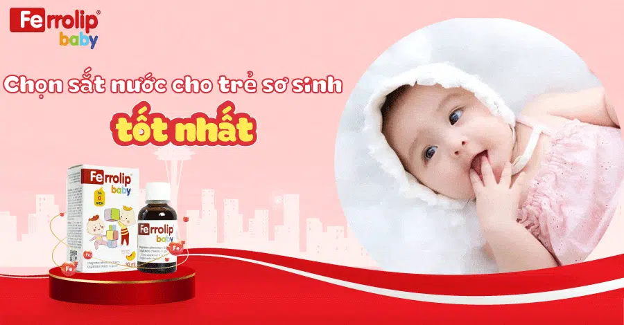 sắt nước cho trẻ sơ sinh