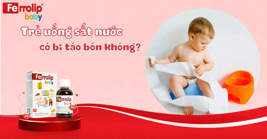 trẻ uống sắt nước có bị táo bón không