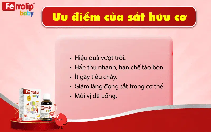 5 ưu điểm của sắt hữu cơ