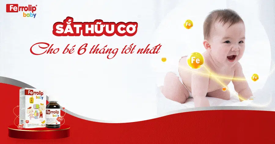 sắt hữu cơ cho bé 6 tháng