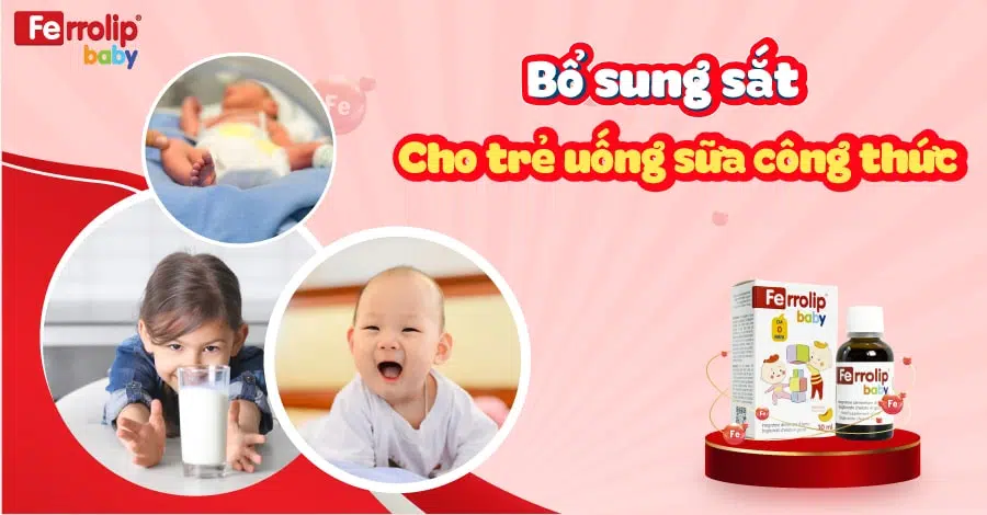 bổ sung sắt cho trẻ bú sữa công thức