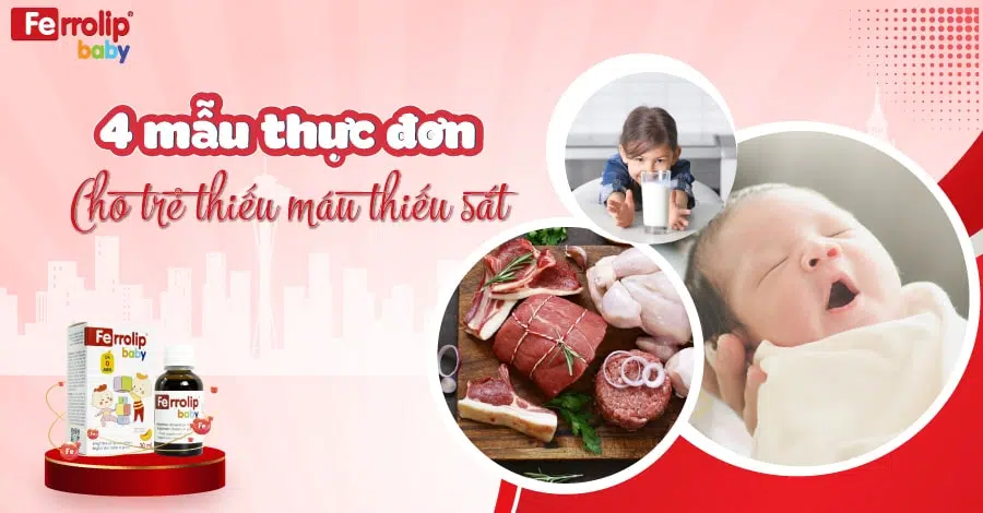 thực đơn cho trẻ thiếu máu thiếu sắt