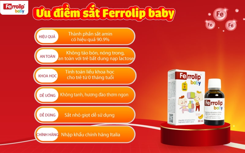 ferrolip baby - bổ sung sắt cho trẻ bú mẹ