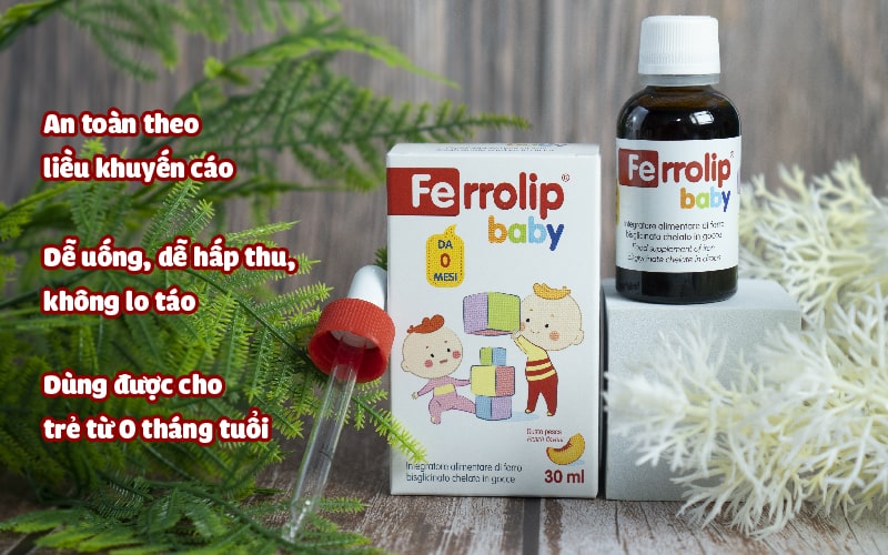 Ferrolip Baby - Sắt amin lý tưởng cho trẻ sơ sinh thiếu máu