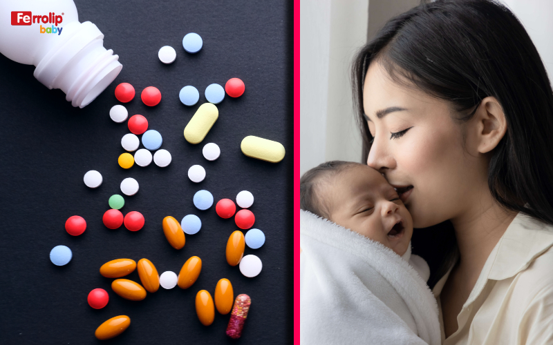 Trẻ sơ sinh thiếu máu mẹ nên bổ sung thêm các loại vitamin