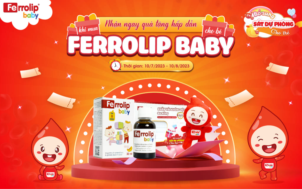 quà tặng hấp dẫn khi mua Ferrolip Baby cho bé