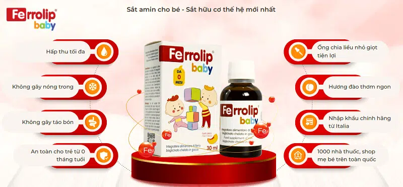 Các thông tin cơ bản về sắt Ferrolip Baby