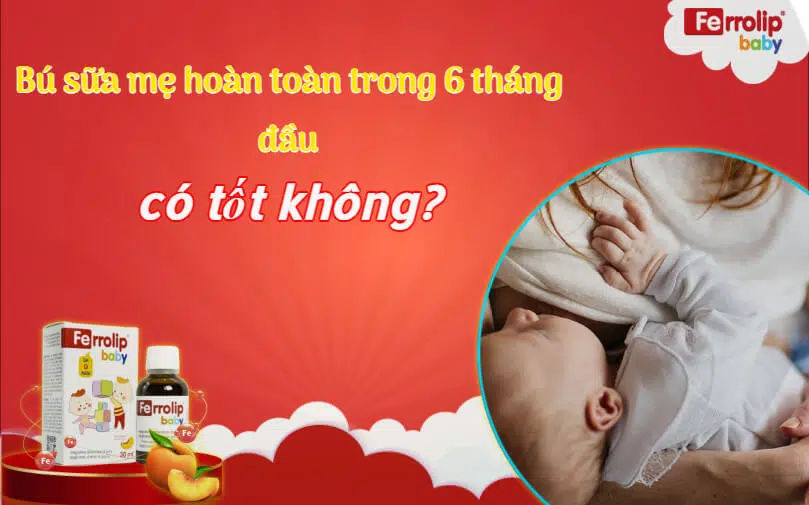 Bú sữa mẹ hoàn toàn trong 6 tháng đầu