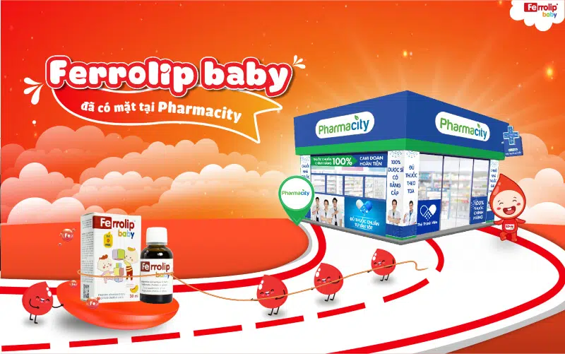 sắt ferrolip đã có mặt tại pharmacity