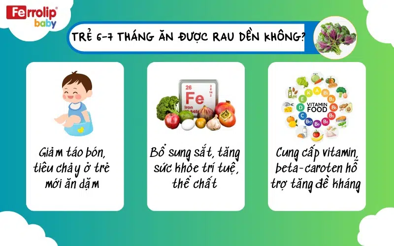 Trẻ 6-7 tháng ăn rau dền được không?